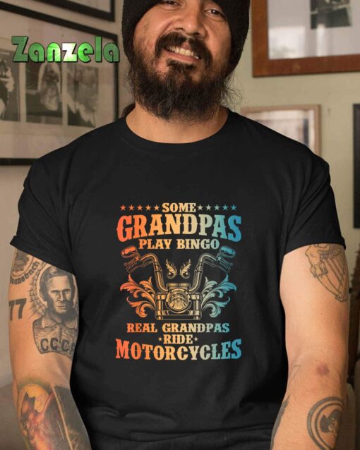 Cool Grandpa Motorcycle Design For Men Biker Motorbike Lover T-Shirt