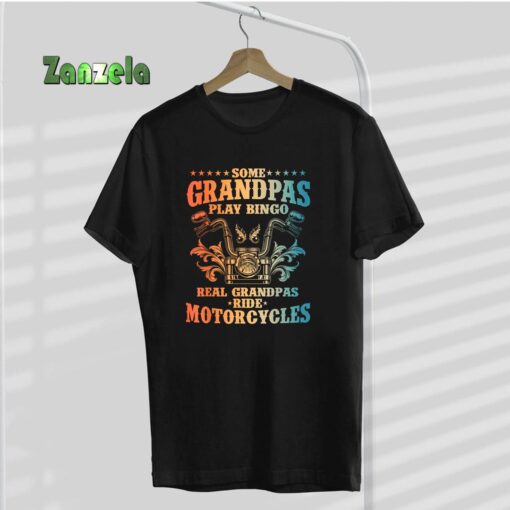 Cool Grandpa Motorcycle Design For Men Biker Motorbike Lover T-Shirt