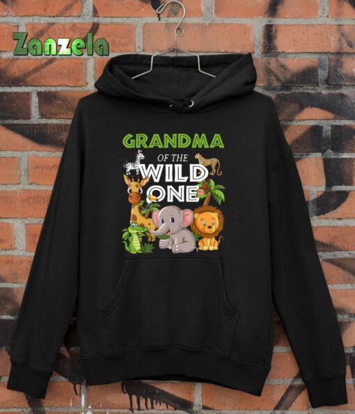 Grandma of the Wild One Zoo Birthday Safari Jungle Animal T-Shirt