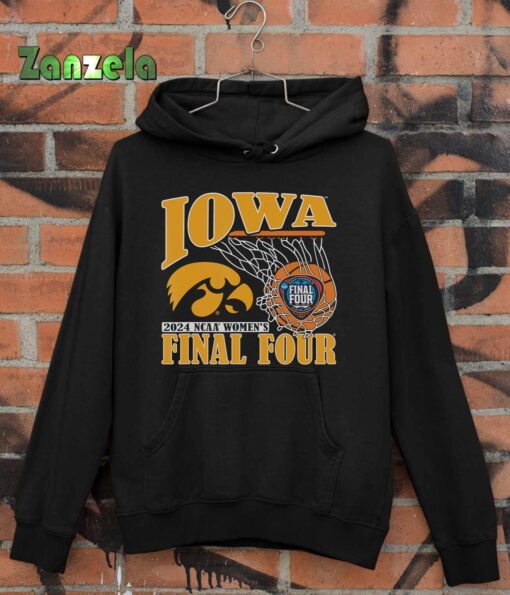 Iowa Hawkeyes Final Four 2024 Women’s Basketball Hoop T-Shirt