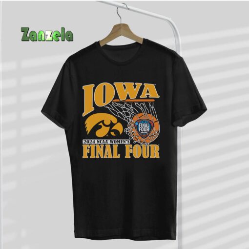 Iowa Hawkeyes Final Four 2024 Women’s Basketball Hoop T-Shirt