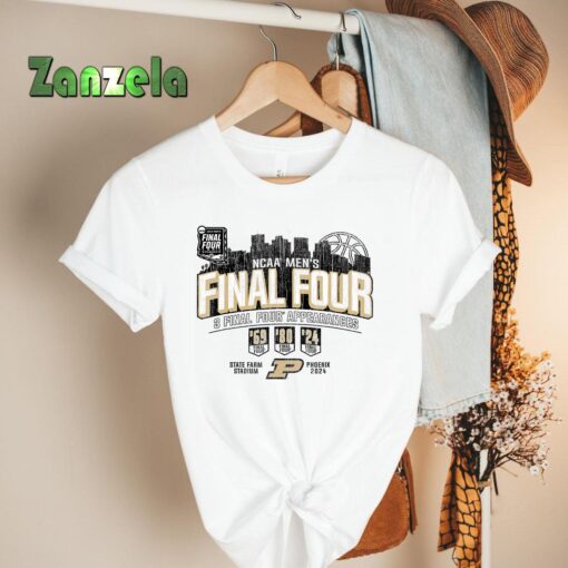 Purdue Boilermakers Final Four 2024 Basketball Vintage Gray T-Shirt