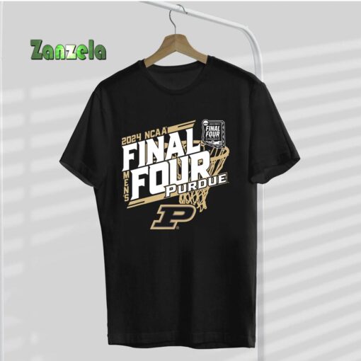 Purdue Boilermakers Final Four 2024 March Madness Net Black T-Shirt