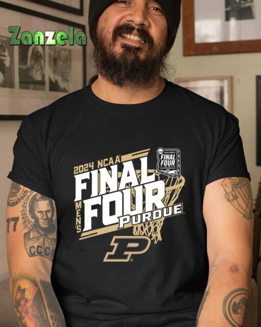 Purdue Boilermakers Final Four 2024 March Madness Net Black T-Shirt