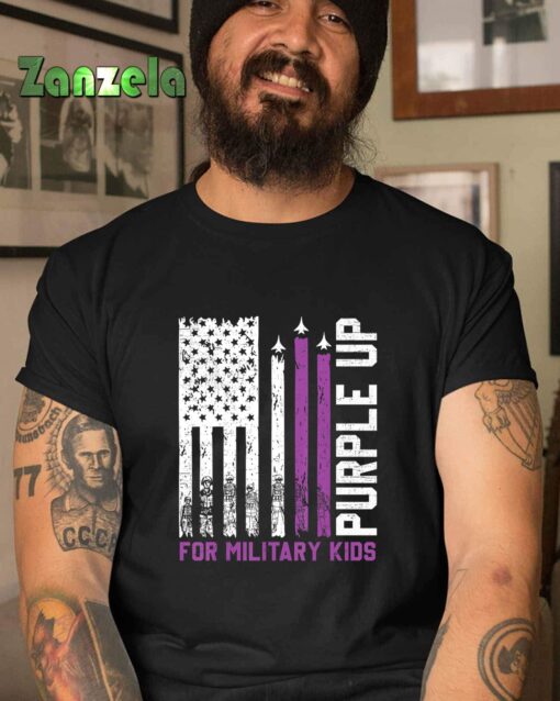 Purple Up For Military Kids Military Child Month Air Force T-Shirt