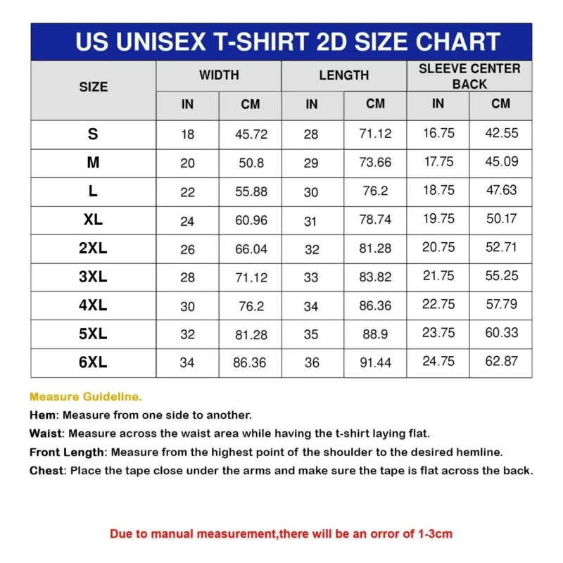 t shirt size