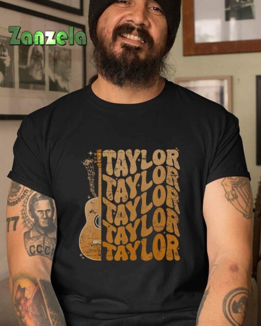 Taylor First Name I Love Taylor Girl Groovy 80’s Vintage T-Shirt