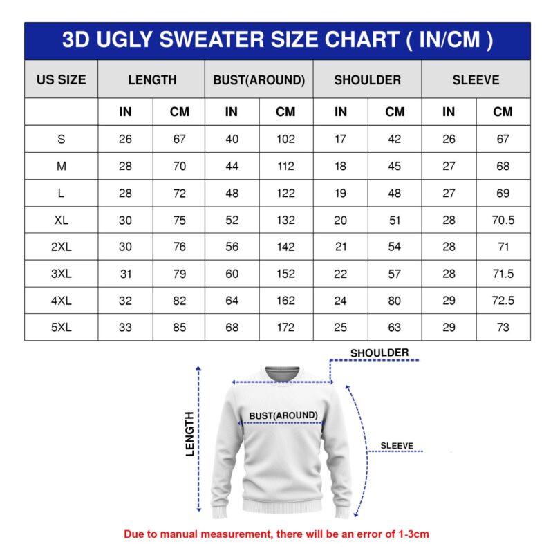 ugly sweater size