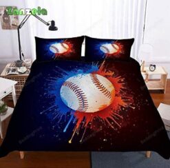 3D Baseball Painting Art Bed Sheets Duvet Cover Bedding Sets