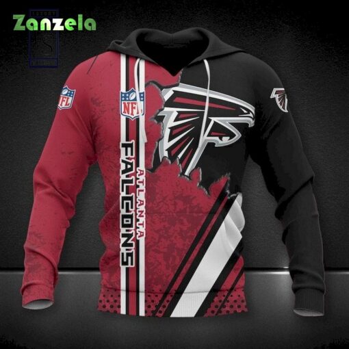 Atlanta Falcons 3D Football NFL Hoodie