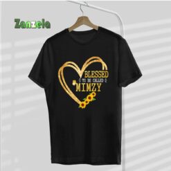 Blessed To Be Called Mimzy Sunflower Heart Mother’s Day T-Shirt