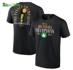 Boston Celtics 2024 NBA Finals Champions Fade Away Jumper Roster Signature T-Shirt
