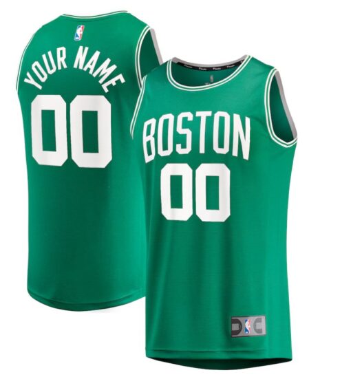 Boston Celtics Fast Break Custom Replica Kelly Green Icon Edition Jersey