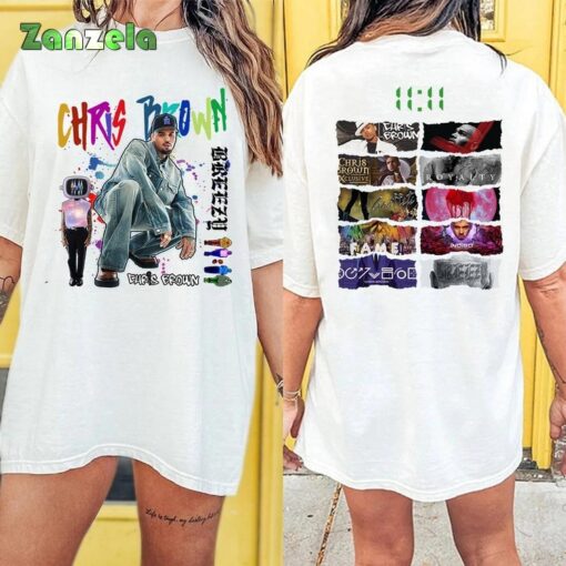 Chris Brown Albums Music 2 Sides Shirt 11:11 Tour 2024 Concert Gift For Fan