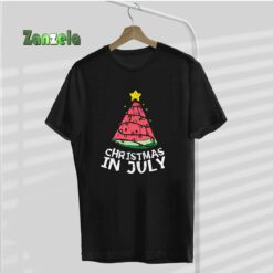 Christmas In July Watermelon Xmas Tree Summer Men Women Kids T-Shirt