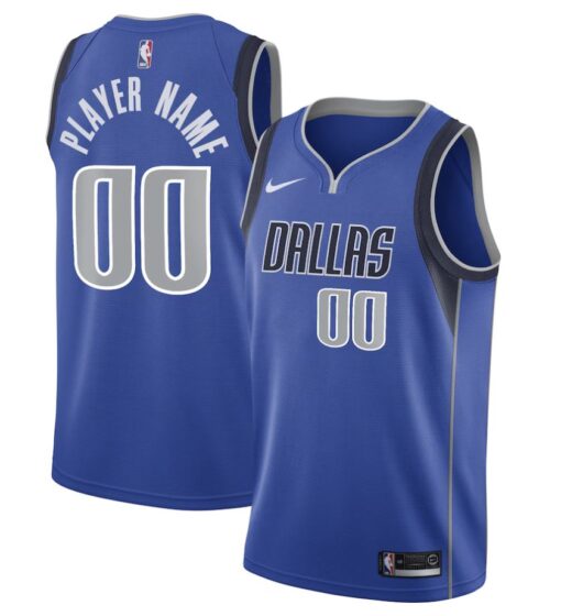 Dallas Mavericks Swingman Custom  Blue Icon Edition Jersey