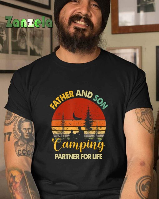 Father Son Camping Partner For Life Humor Dad Fathers Day T-Shirt