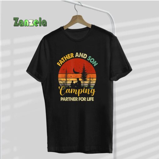 Father Son Camping Partner For Life Humor Dad Fathers Day T-Shirt