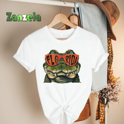 Florida Alligator Wearing Retro Style Sunglasses Florida T-Shirt