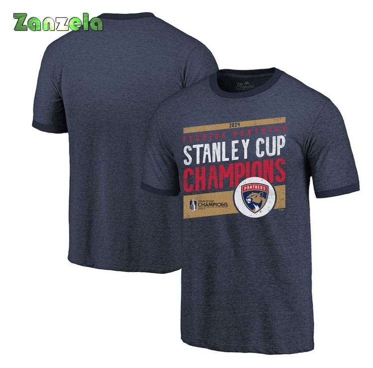 Florida Panthers 2024 Stanley Cup Champions Tri-Blend Ringer T-Shirt