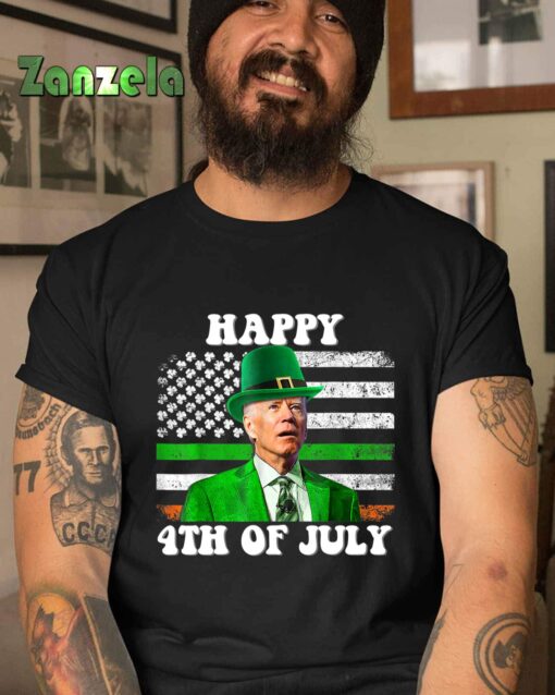 Funny Joe Biden Happy 4th Of July Confused St Patrick’s Day T-Shirt