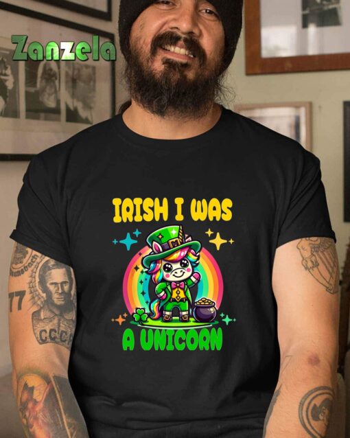 Irish I Was A Unicorn St. Patrick’s Day Lucky Men Women T-Shirt