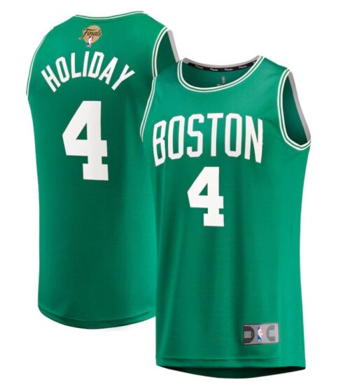 Jrue Holiday Boston Celtics 2024 NBA Finals Fast Break Replica Player Kelly Green Jersey