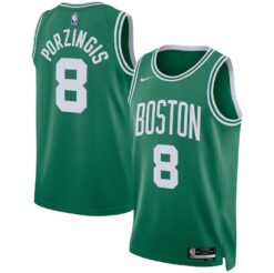 Kristaps Porzingis Boston Celtics Swingman Icon Edition Kelly Green Jersey