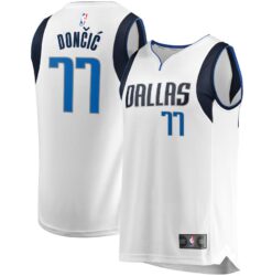 Luka Doncic Dallas Mavericks Fast Break Men’s Replica Association Edition White Jersey