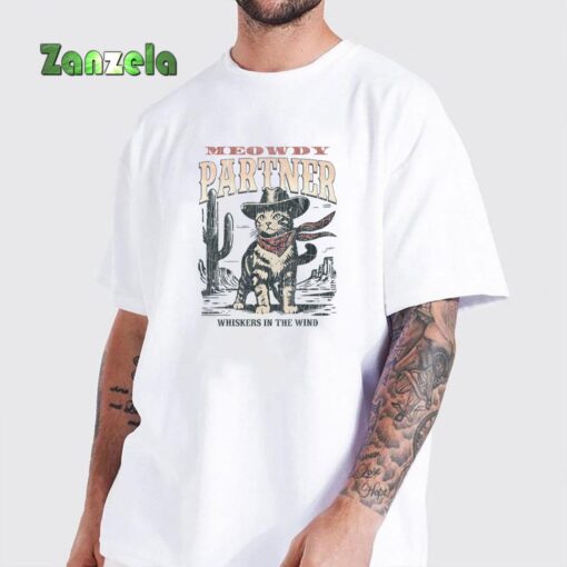 Meowdy Partner Cowboy Cat Vintage T-Shirt