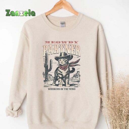 Meowdy Partner Cowboy Cat Vintage T-Shirt