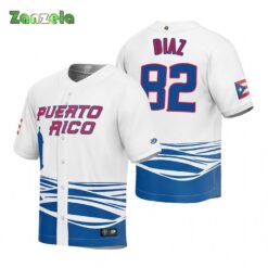 Puerto Rico Edwin Diaz White 2023 World Baseball Classic Jersey