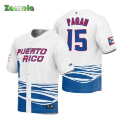 Puerto Rico Emilio Pagan White 2023 World Baseball Classic Jersey