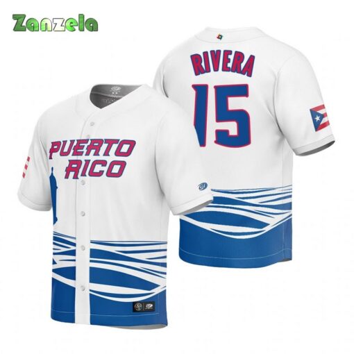 Puerto Rico Emmanuel Rivera White 2023 World Baseball Classic Jersey