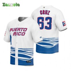 Puerto Rico Fernando Cruz White 2023 World Baseball Classic Jersey