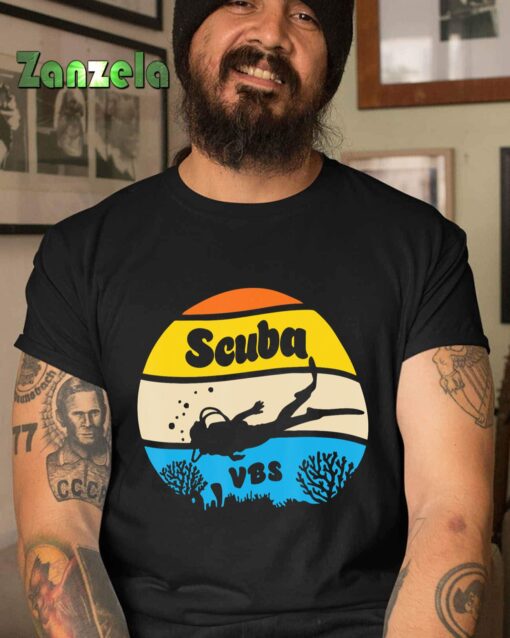 Retro Scuba VBs 2024 Underwater Jesus Christian Bible T-Shirt