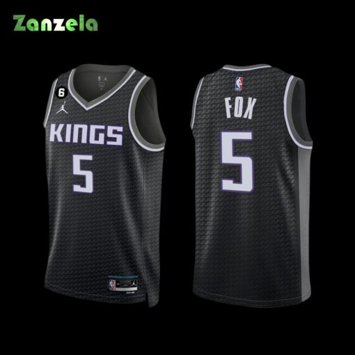 Sacramento Kings De’Aaron Fox 2022-23 Statement Edition Jersey Black