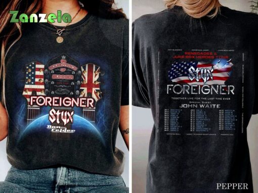 Styx and Foreigner Summer 2024 Tour Shirt