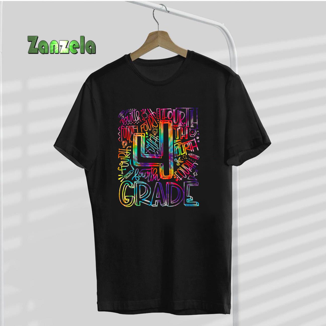 4th Grade Typography Team Fourth Grade Back To School Kids T-Shirt