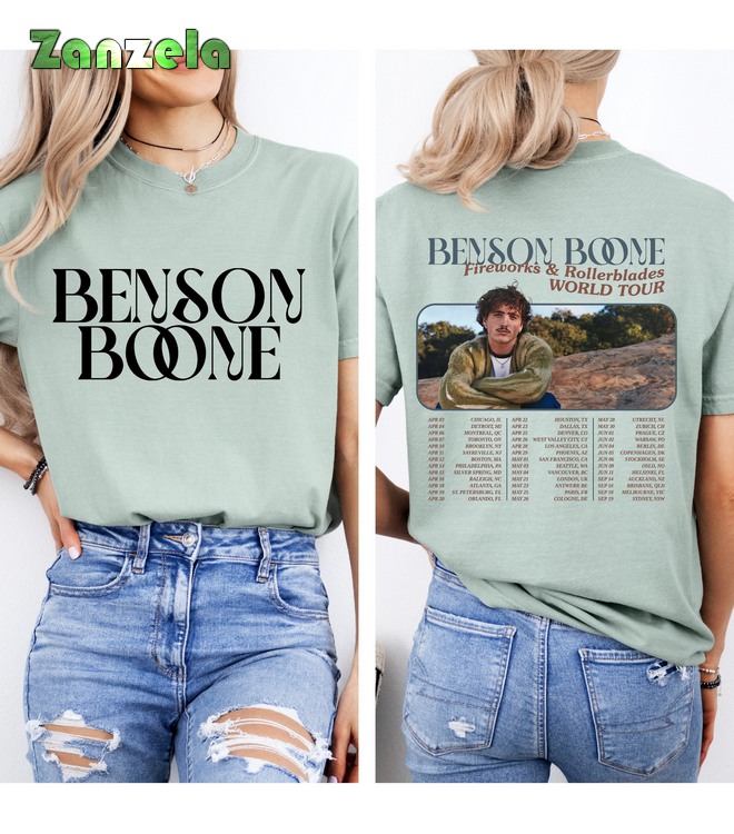 Benson Boone Fireworks and Rollerblades World Tour 2024 Shirt