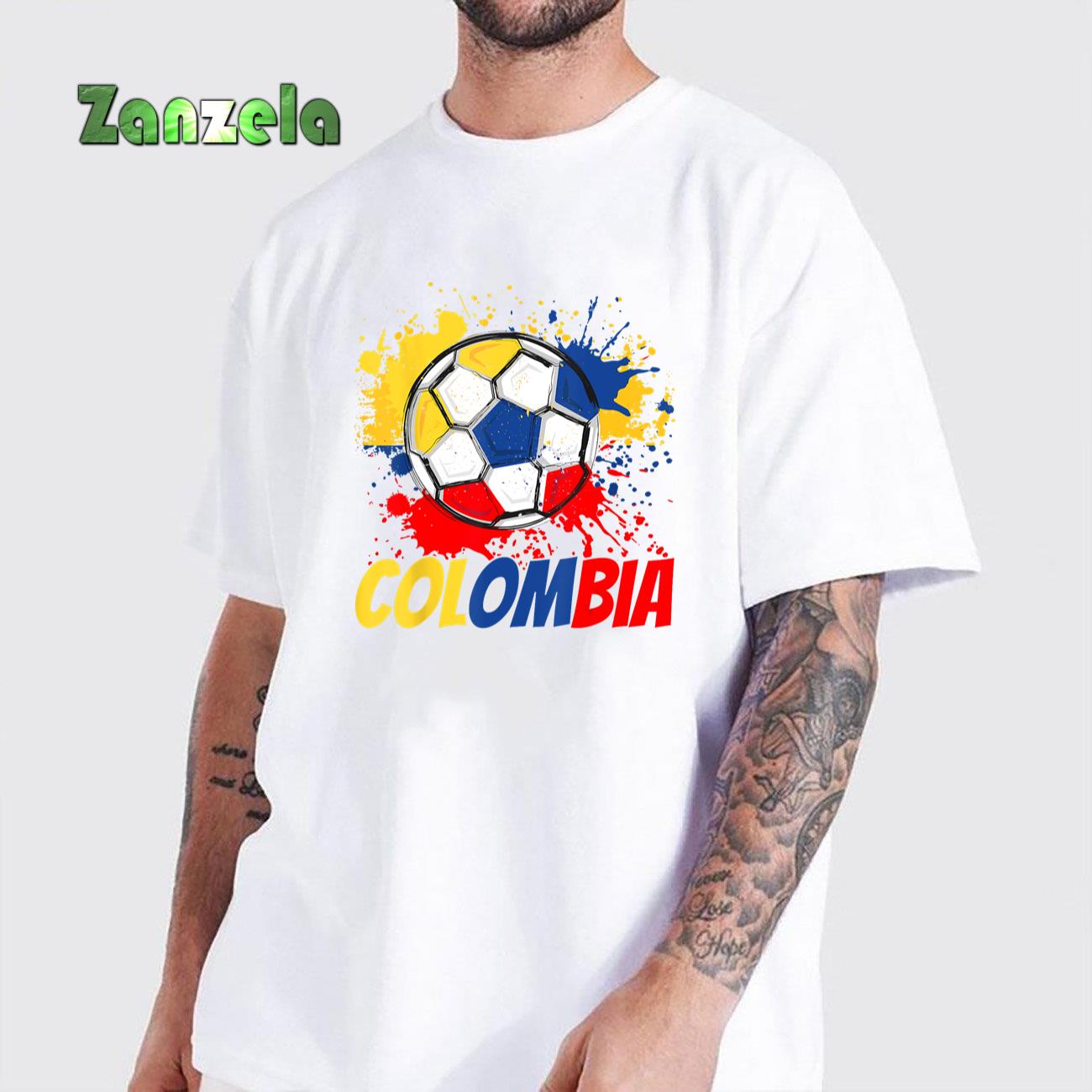 Colombia Soccer Colombian Flag Men Women Kids T-Shirt