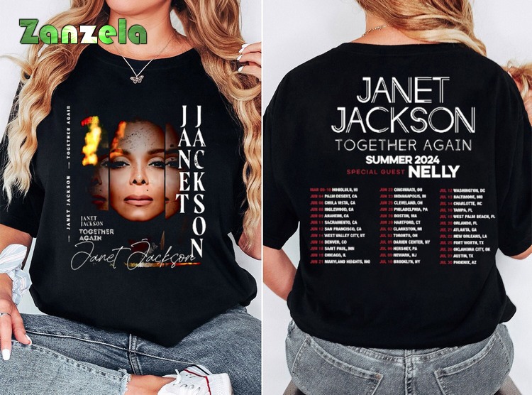 Janet Jackson Together Again 2024 Tour Shirt