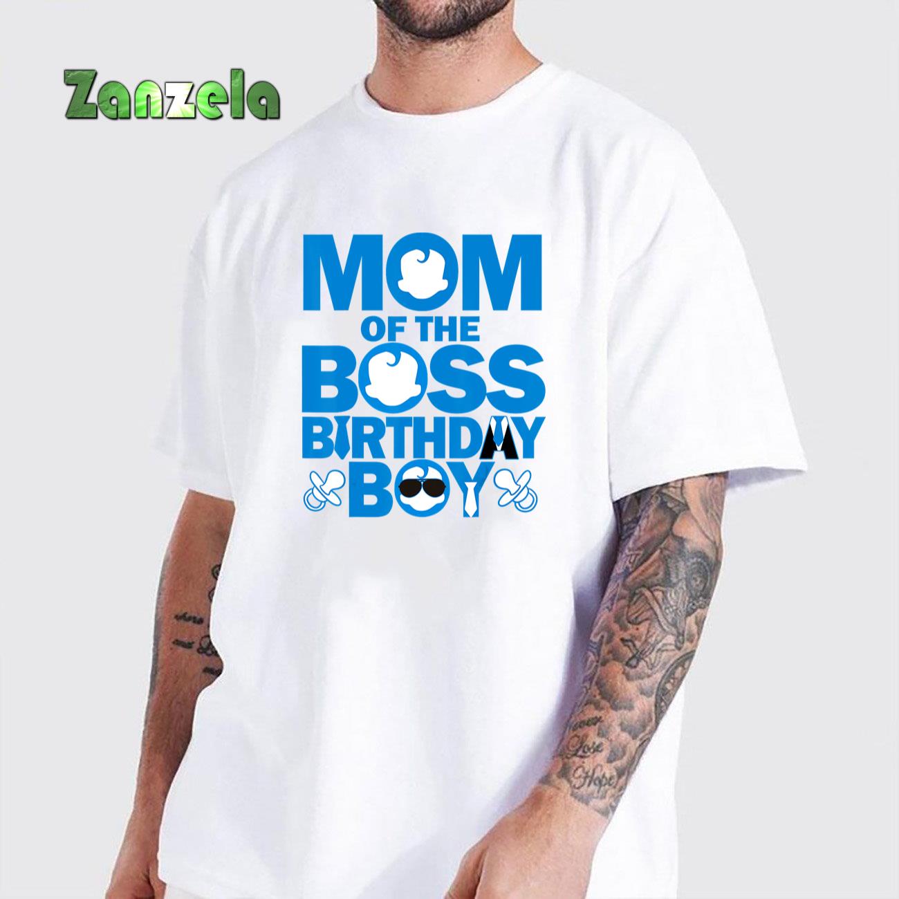 Mom And Dad Boss Birthday Boy Baby Family Party Decorations T-Shirt