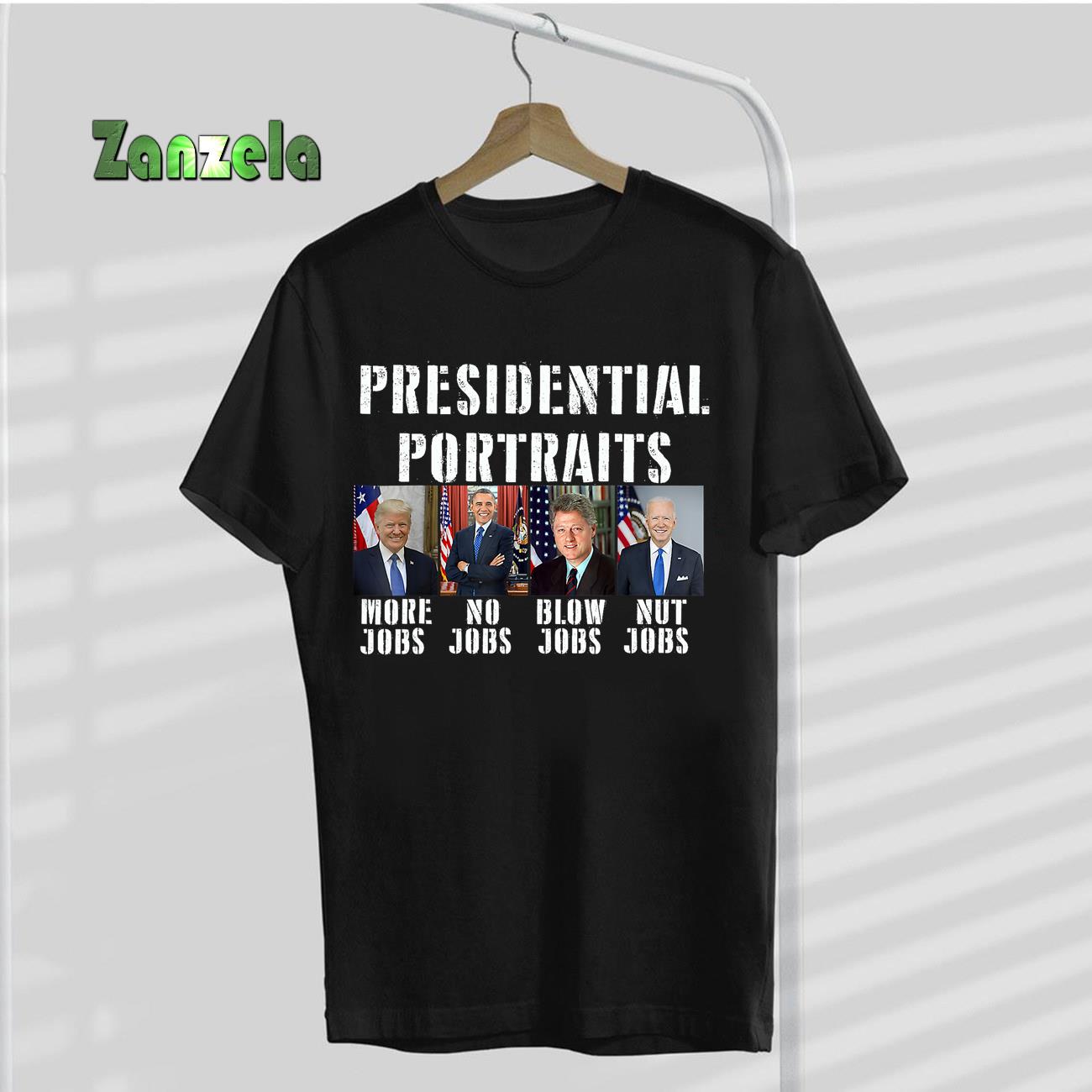 Presidential Portraits Trump More Jobs Obama No Jobs Bush T-Shirt