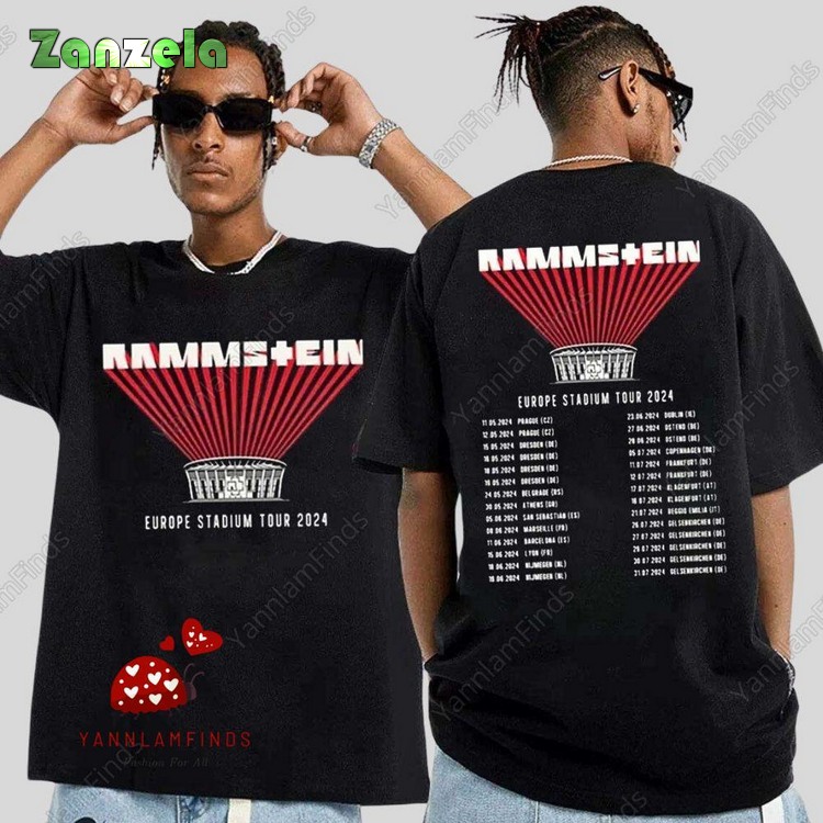 Ramms+ein European Stadium GELSENKIRCHEN TOUR 2024 Rock Band T-Shirt