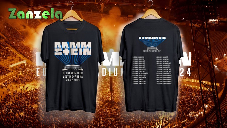 Ramms+ein European Stadium GELSENKIRCHEN TOUR 2024 Rock Band T-Shirt