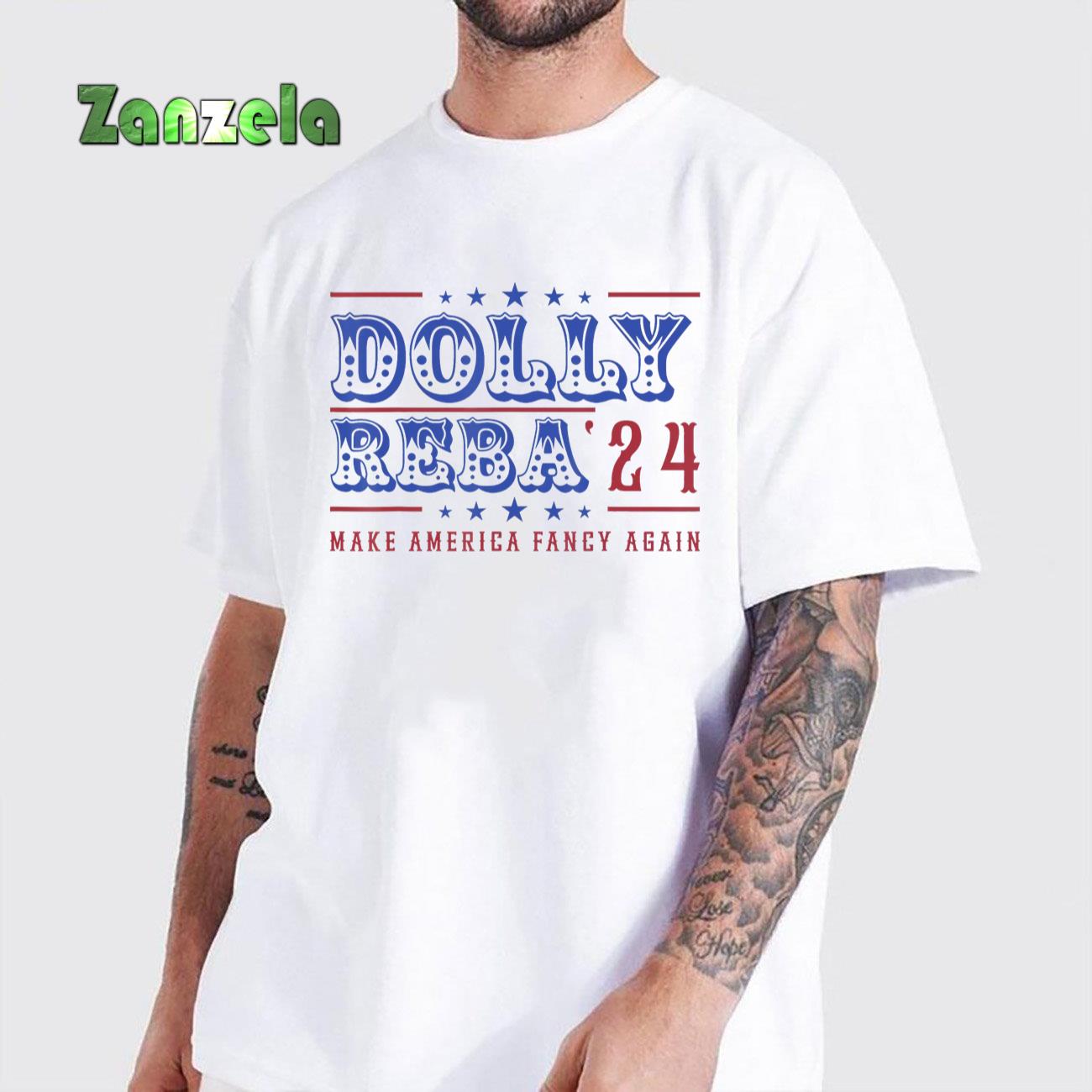 Retro Vintage Dolly And Reba 2024 Make America Fancy Again T-Shirt