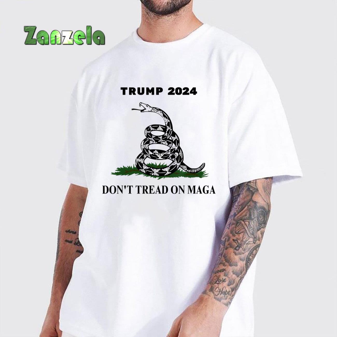 Trump 2024 Don’t Tread On MAGA Snake Rattlesnake On Grass T-Shirt