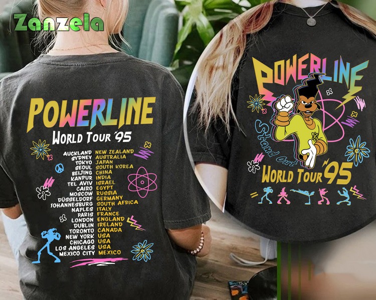 Two Sided Powerline Stand Out World Tour 95 Comfort Colors T-shirt