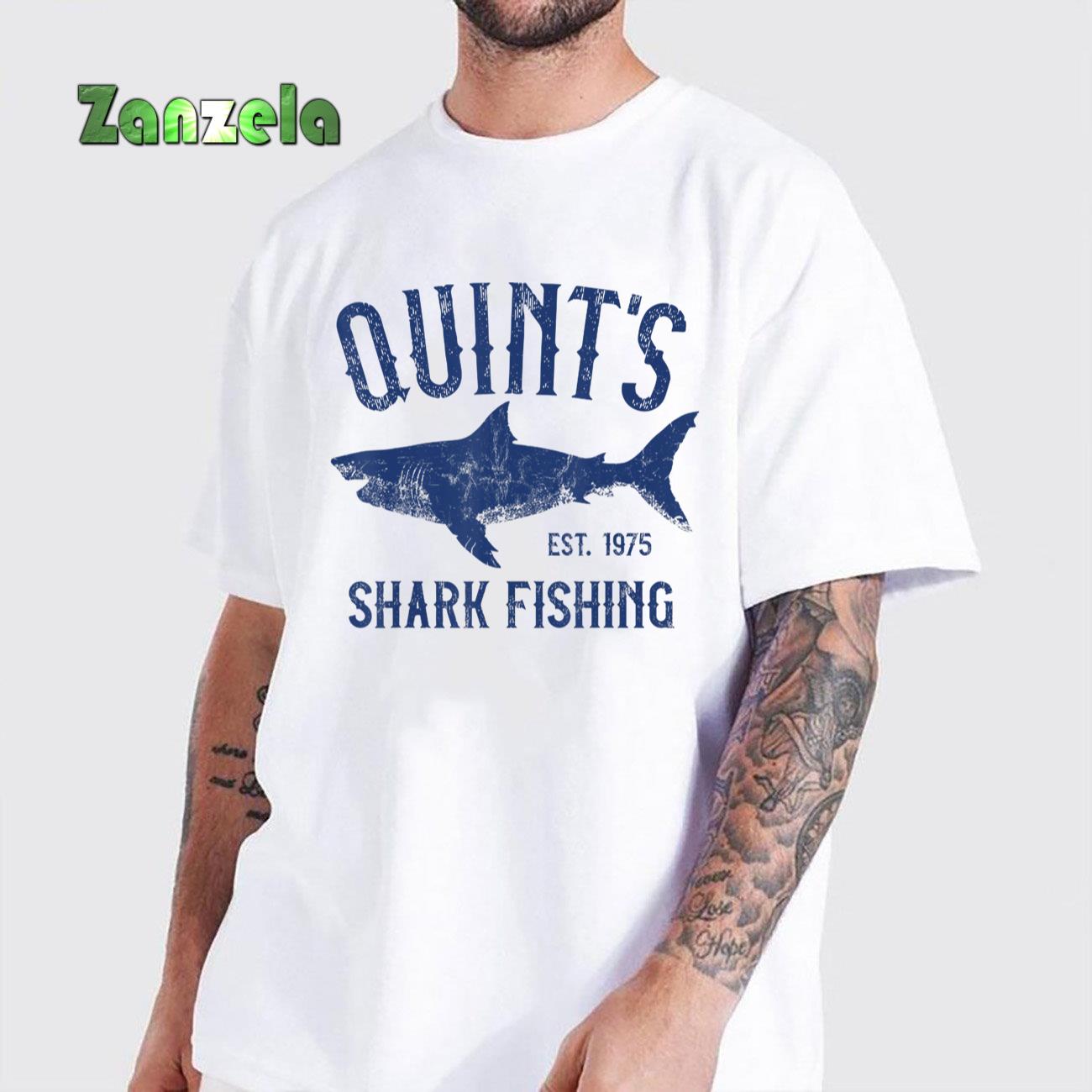 Vintage Quint’s Shark Fishing 1975 Retro T-Shirt